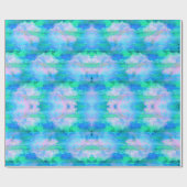 Pastel Cloudy Blues Wrapping Paper Geschenkpapier (Flach)