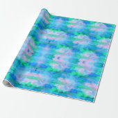 Pastel Cloudy Blues Wrapping Paper Geschenkpapier (Ungerollt)