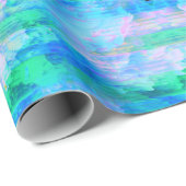 Pastel Cloudy Blues Wrapping Paper Geschenkpapier (Rolleneckpunkt)