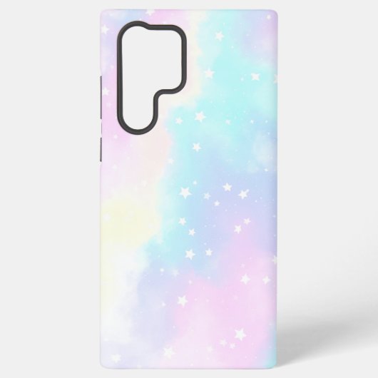 Pastel Cloudy Sky with Stars Dreamy Design Samsung Galaxy Hülle (Rückseite)