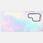 Pastel Cloudy Sky with Stars Dreamy Design Samsung Galaxy Hülle (Rückseite (Horizontal))