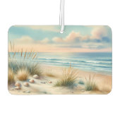 Pastel Coastal Dunes Watercolor Autolufterfrischer (Rückseite)