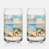 Pastel Coastal Dunes Watercolor Dosenglas (Rechts)