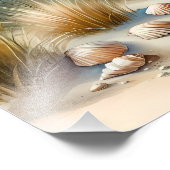 Pastel Coastal Dunes Watercolor Fotodruck (Ecke)