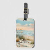 Pastel Coastal Dunes Watercolor Gepäckanhänger (Vorderseite Vertikal)