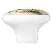 Pastel Coastal Dunes Watercolor Keramikknauf (Seitenansicht)