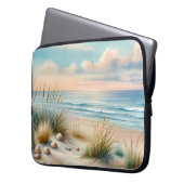 Pastel Coastal Dunes Watercolor Laptopschutzhülle (Vorderseite Links)