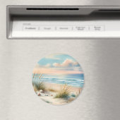 Pastel Coastal Dunes Watercolor Magnet (In Situ (Geschirrspüler))