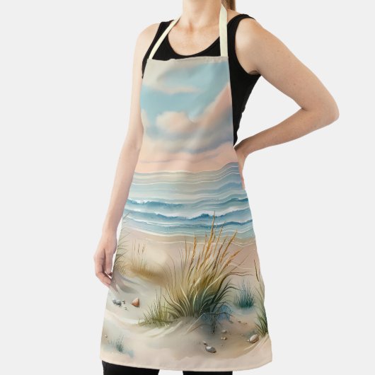 Pastel Coastal Dunes Watercolor Schürze (InSitu)
