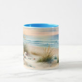 Pastel Coastal Dunes Watercolor Tasse (Zentrum)