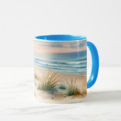 Pastel Coastal Dunes Watercolor Tasse (VorderseiteRechts)