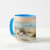 Pastel Coastal Dunes Watercolor Tasse (Vorderseite Links)