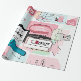 Pastel Collage Dream Geschenkpapier