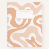 Pastel Color Abstraktes Muster Groovy Notizblock (Vorderseite)
