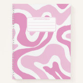 Pastel Color Abstraktes Muster Groovy Notizblock (Vorderseite)