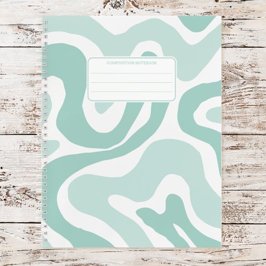 Pastel Color Abstraktes Muster Groovy Notizblock