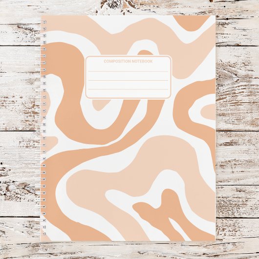 Pastel Color Abstraktes Muster Groovy Notizblock