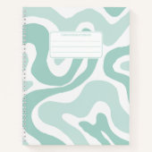 Pastel Color Abstraktes Muster Groovy Notizblock (Vorderseite)