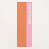 Pastel Color Block Pink and Orange Personalized Yogamatte (Vorderseite)