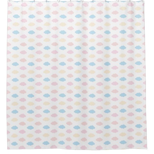 Pastel Color Clouds Pink Blue Yellow Modern Duschvorhang (Vorderseite)