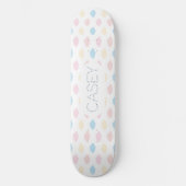 Pastel Color Clouds Pink Blue Yellow Modern. Skateboard (Vorderseite)