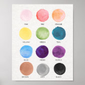 Pastel Color Educational Preschool Poster (Vorne)