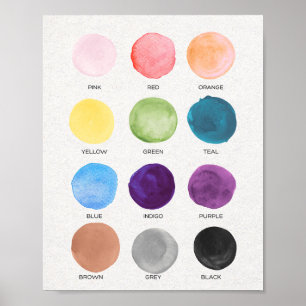 Pastel Color Educational Preschool Poster