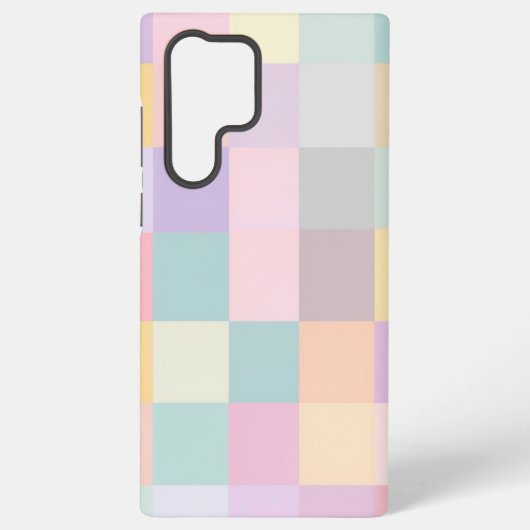 Pastel Color Grid Block Phone Case Samsung Galaxy Hülle (Rückseite)