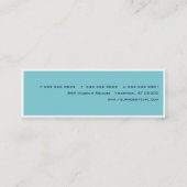 Pastel Color Grid Skinny Business Card Mini Visitenkarte (Rückseite)