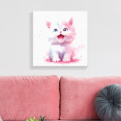 Pastel Color Niedlich Kitten Leinwand (Insitu (Wohnzimmer))