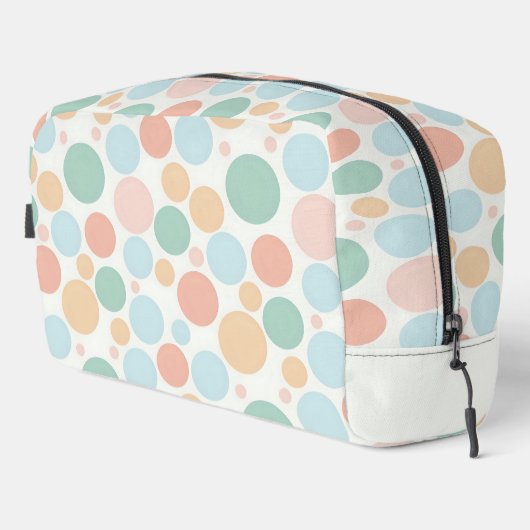 Pastel Color Polka Dots Waschbeutel (Rechte Ecke)
