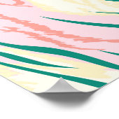 Pastel Color Tiger Art Muster Poster (Ecke)