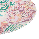 Pastel Color Tiger Art Muster Schneidebrett (Ecke)