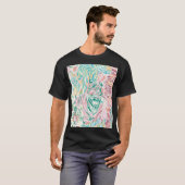 Pastel Color Tiger Art Muster T-Shirt (Vorne ganz)