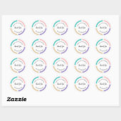 Pastel Color Trendy Danke an die Aufkleber Labels (Blatt)