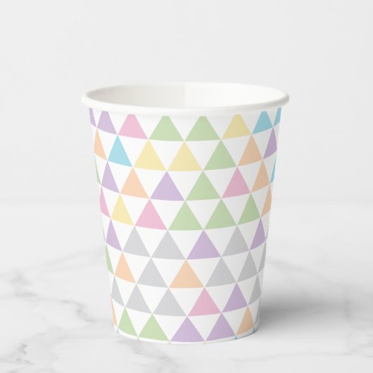 Pastel Color Triangles Pappbecher (Links)