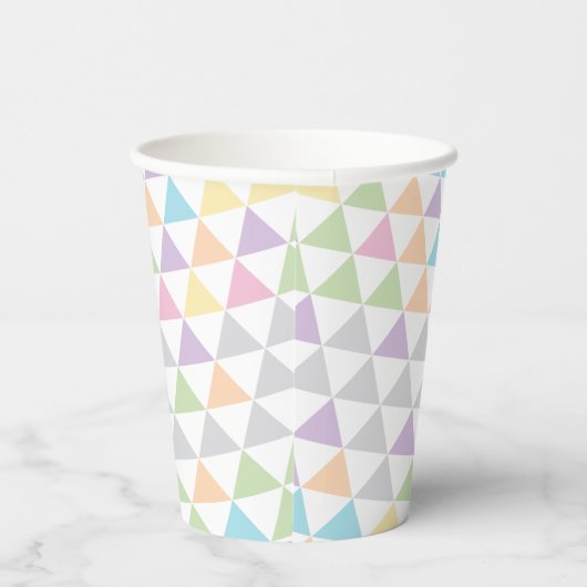 Pastel Color Triangles  Pappbecher (Rechts)