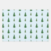 Pastel Color Wasserfarbe Weihnachtsbaum Geschenkpapier Set (Vorderseite 2)