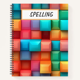 PASTEL COLORED 3-D EFFEKTS CUBES NOTIZBLOCK