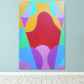 Pastel Colored Abstract Canvas Print Leinwanddruck (Insitu (Holzboden))