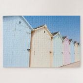 Pastel Colored Beach Huts Puzzle (Horizontal)