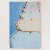 Pastel Colored Beach Huts Puzzle (Vertikal)