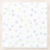 Pastel Colored Candy Hearts Glasuntersetzer (Rückseite)