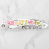 Pastel Colored Floral Corkschraube Kellnermesser (Vorderseite)