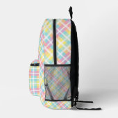 Pastel Colored Kariert Bedruckter Rucksack (Rechts)
