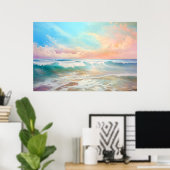 Pastel Colored Seascape - Ai Poster (Heimbüro)