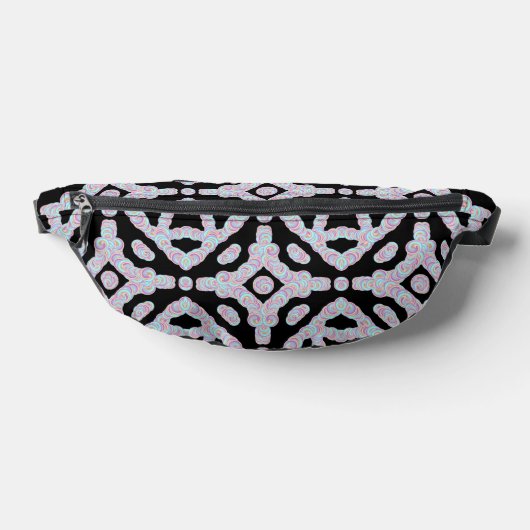 Pastel Colored Squiggly Discs Symmetrical Pattern Bauchtasche (Ablage )