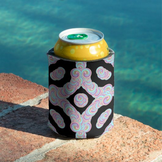 Pastel Colored Squiggly Discs Symmetrical Pattern Dosenkühler (In Situ Pool)