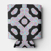 Pastel Colored Squiggly Discs Symmetrical Pattern Dosenkühler (Rückseite)