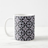 Pastel Colored Squiggly Discs Symmetrical Pattern Kaffeetasse (Links)